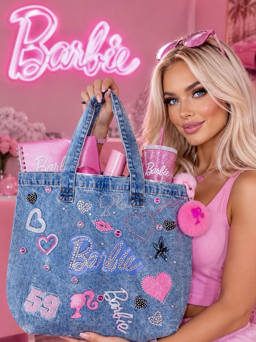 Barbie Denim Tote Bag